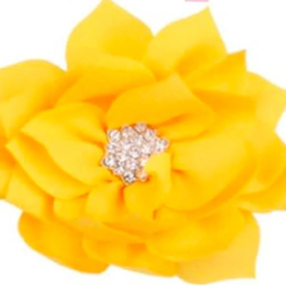 ONE SET OF 6 FLOWER & CRYSTAL + 1 BONUS HEADBANDS SIZE BABY GIRL TO TODDLER